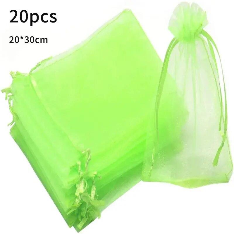 

20 шт. многоразовых защитных сетчатых мешков для садовых растений - идеально подходят для винограда, помидоров, бананов, персиков, яблок и цветов