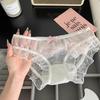 Mori Girl Mesh Ruffle Princess Triangle Women's Panties - Cute & Sexy Transparent Design