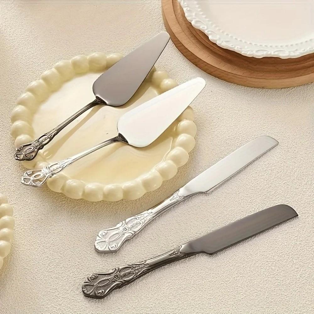 2 ks Nerezová sada stěrek na dorty Servírovací lopatka na zdobené dorty Vintage lopatka na dorty Pro palácové večírky