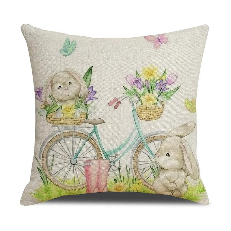 Rabbit Pillowcase Bedroom Sofa Bedside Pillowcase Universal for All Seasons Nordic Style Linen Material Home