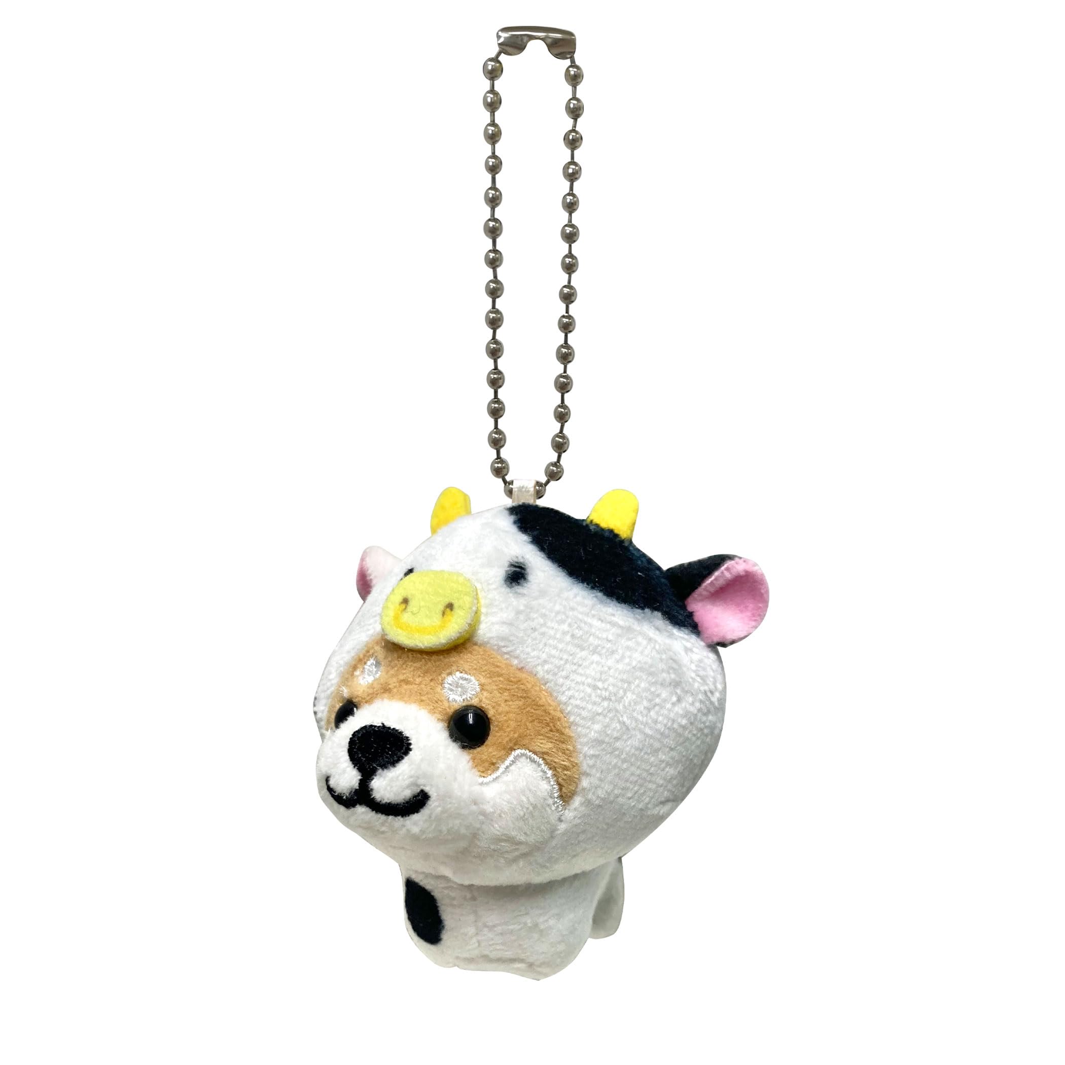 

[LamPlanning] Traveling Mameshiba Keychain Mascot Ball Chain Bag Charm Cute Fluffy Shiba Inu Mameshiba Soothing Dog (Holstein Version)