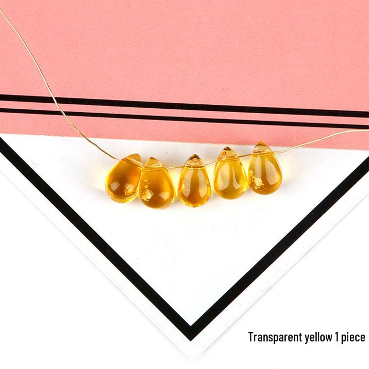 Szklana Zawieszka Kropelka Płatka Zestaw do DIY Kolczyków