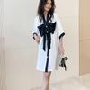 Nightdress Women Sweet Summer Ice Silk Pajama Thin Shirt Bow Large Size Princess Style Home Clothes Chic Midi Dress