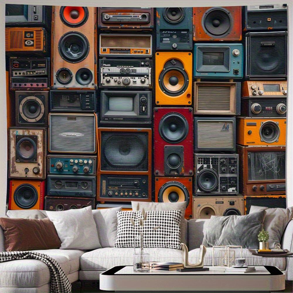Vintage Audio Equipment Tapestry Retro Wall Hanging for Bedroom and Living Room Decor Ideal Gift for Music Lovers
