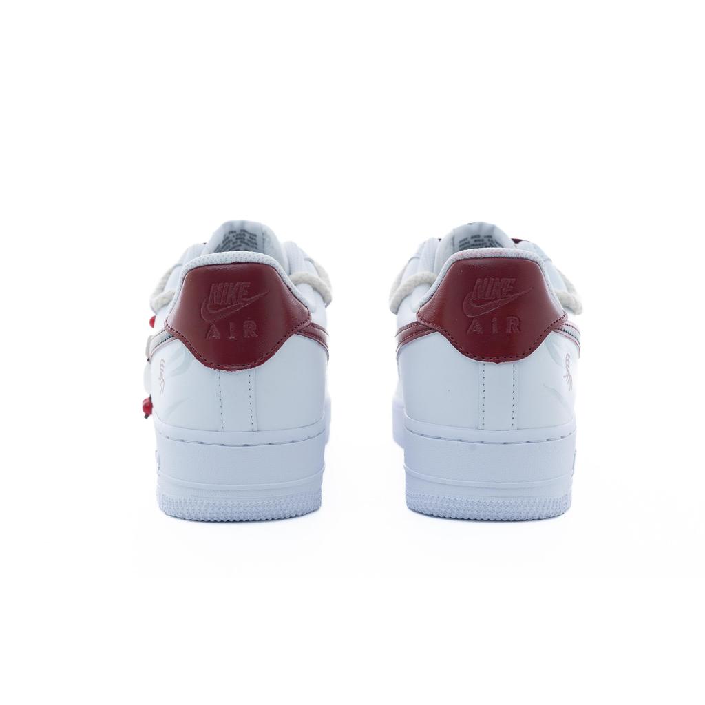 Nike Air Force 1 Auspicious Horse Synthetic Leather Abrasion Resistant Low Top Skateboard Shoes Women's White DD8959-100(Team240-)