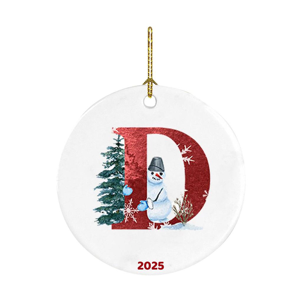 26 Letters Santa Christmas Pendant Acrylic Car Pendant Christmas Tree Decoration