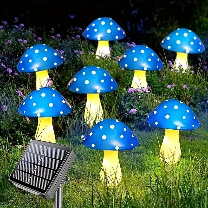 8 Stück Solar Pilzleuchten für den Garten - 8 Beleuchtungsmodi, Perfekt für Wege & Außendekorationen, Weihnachtsdeko