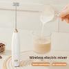 Kabelloser Milchaufschäumer, Handlicher Elektrischer Schneebesen, für Perfekten Cappuccino, Matcha, Hafermilch, Suppe, Eier, Tragbare Küche, Backwerkzeug, Geschenk für Kaffeeliebhaber
