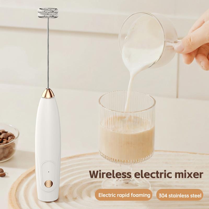 Kabelloser Milchaufschäumer, Handlicher Elektrischer Schneebesen, für Perfekten Cappuccino, Matcha, Hafermilch, Suppe, Eier, Tragbare Küche, Backwerkzeug, Geschenk für Kaffeeliebhaber