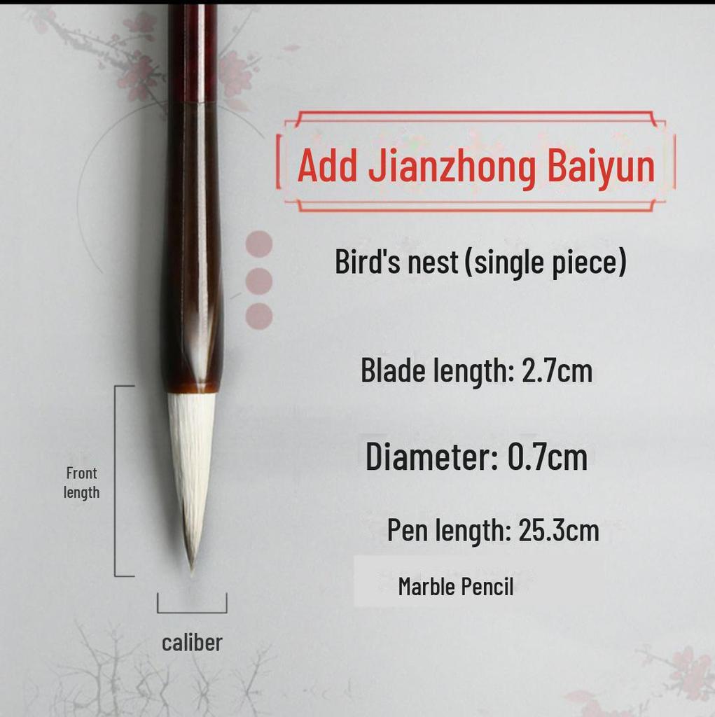 Wolf and Goat Hair Brushes for Primary School Calligraphy – Large, Medium, Small Solid Wood Brushes