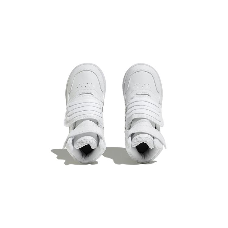 Adidas Hoops MID 3.0 AC Synthetic Leather Abrasion Resistant High top Skateboard Shoes White Infant And Toddler HP2660