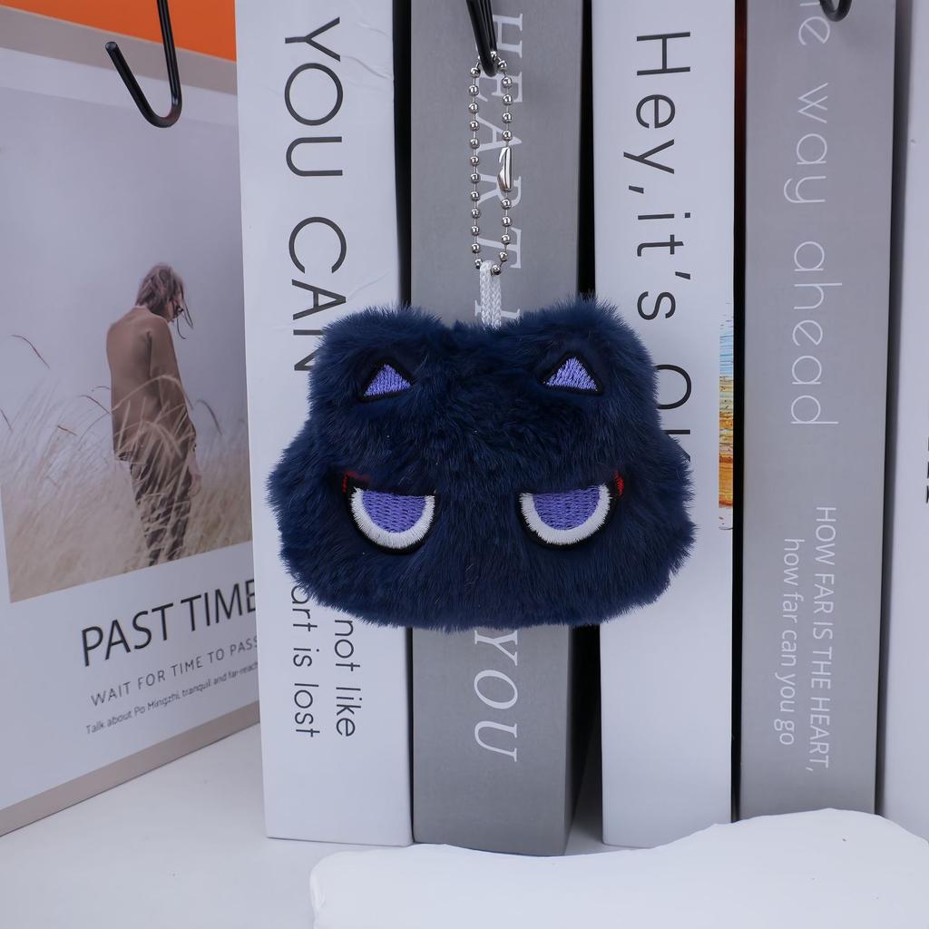 Anime JK Gojo Satoru Plush Keychain Cosplay White Cat Cosplay Gojo Pendants Backpack Key Ring Halloween Party Decoration