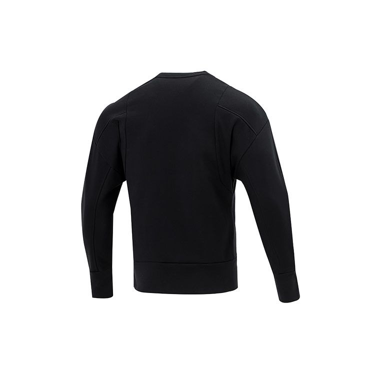 adidas Internal Crew Fleece-Lined Long Sleeve Sweatshirt Men Tops Black HB6559