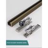 Wooden Door Hanging Wheel Silent Guide Rail Pulley Plug-in Bathroom Kitchen Hanging Sliding Door Sliding Door Top Track