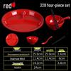 square four-compartment shallow plate