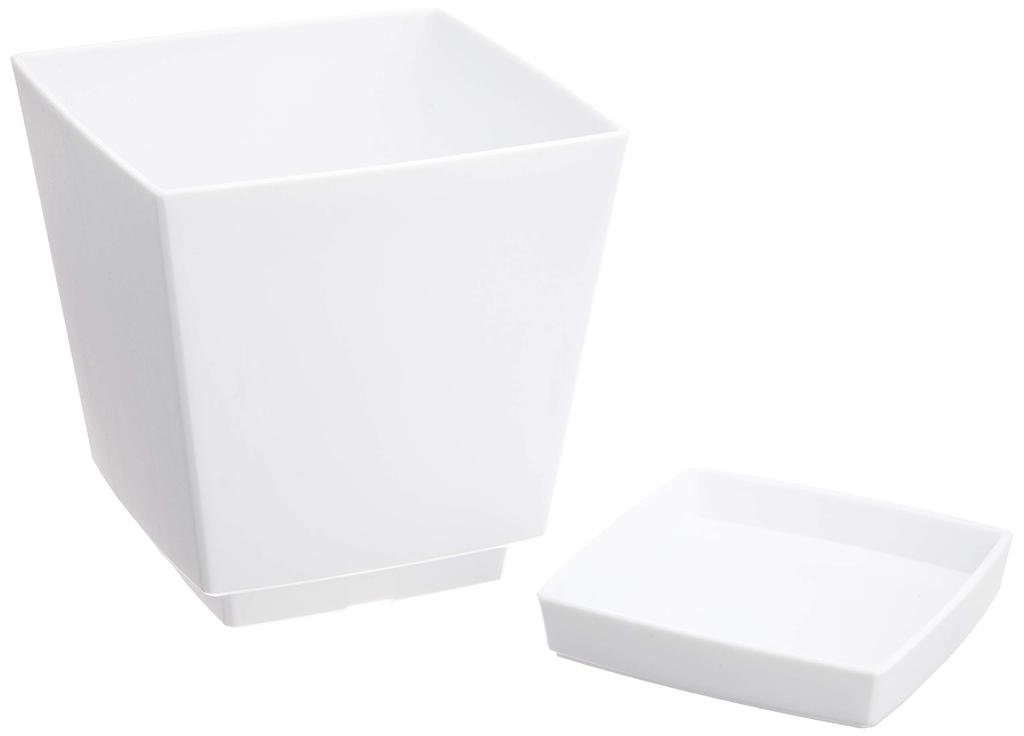Yamato Plastkruka Planter Quench Låg Kruka (med tallrik) Nej. 6 140 x 140 x H150 Vit