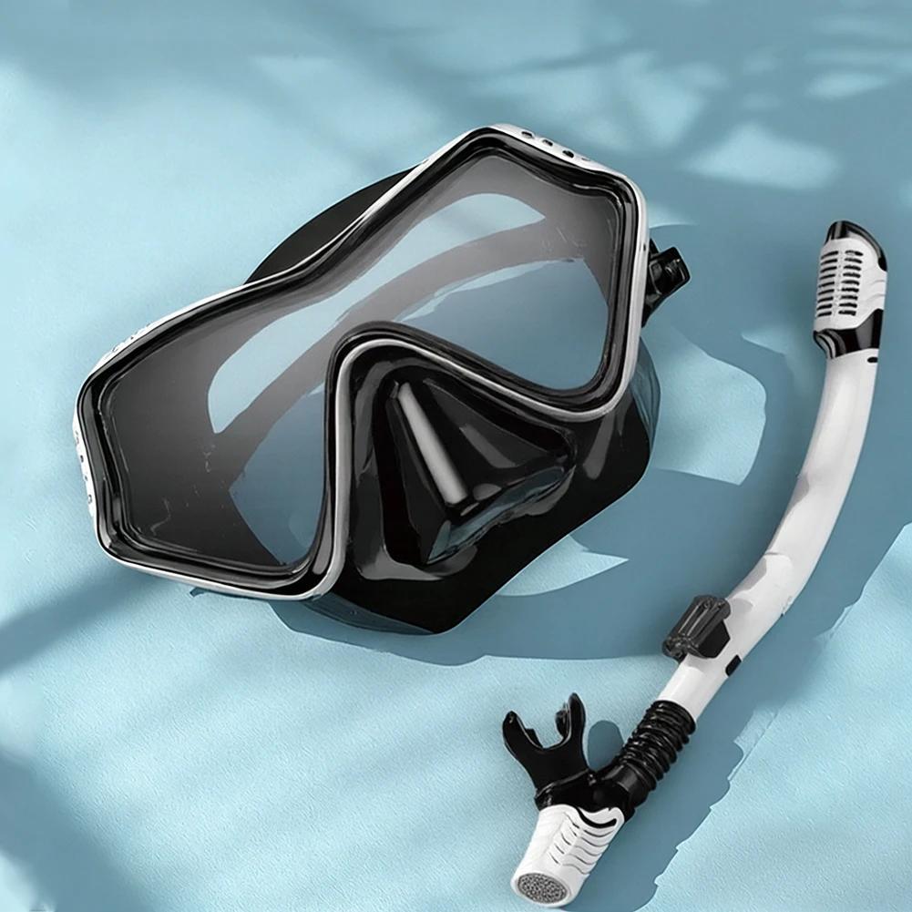 1Set Professional Snorkel Diving Mask Snorkels Goggles Glasses Diving Goggles Swimming Tube Set Snorkel Mask Adult Unisex
