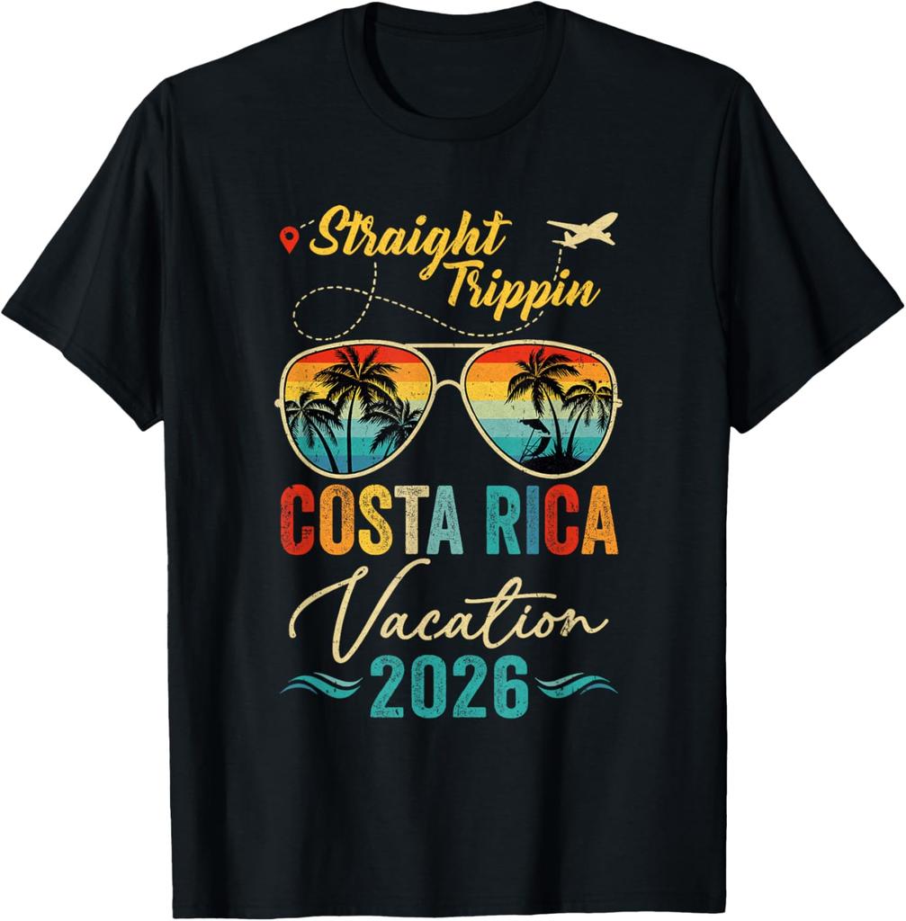 Straight Trippin Costa Rica 2026 Family Summer Vacation T-Shirt