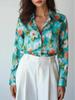 European & American Women's Printed Casual Loose Long Sleeve Shirt