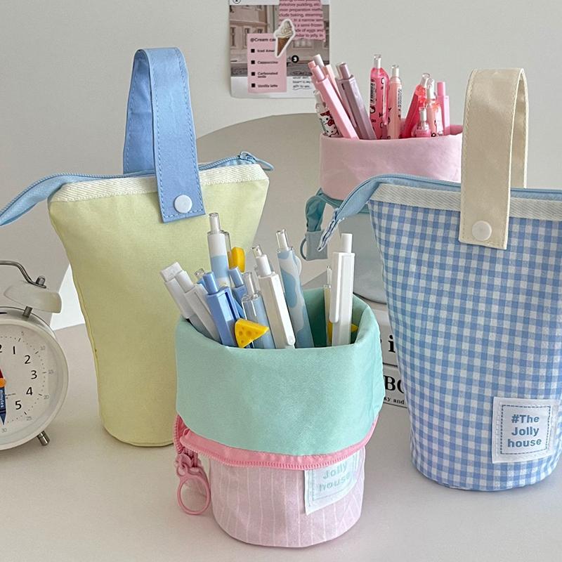 Kawaii Duży Pojemnik na Długopisy Torba do Przechowywania Długopisów Śliczny Piórnik Dziurkowany Powrót do Szkoły Prezent dla Dzieci Artykuły Papiernicze