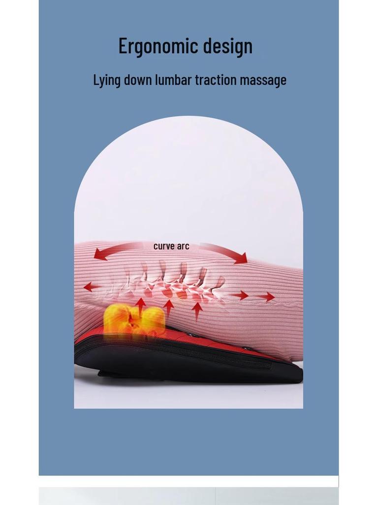 Lumbar Heating & Hip Massager: Multifunctional Seat and Backrest Cushion for Home and Office.