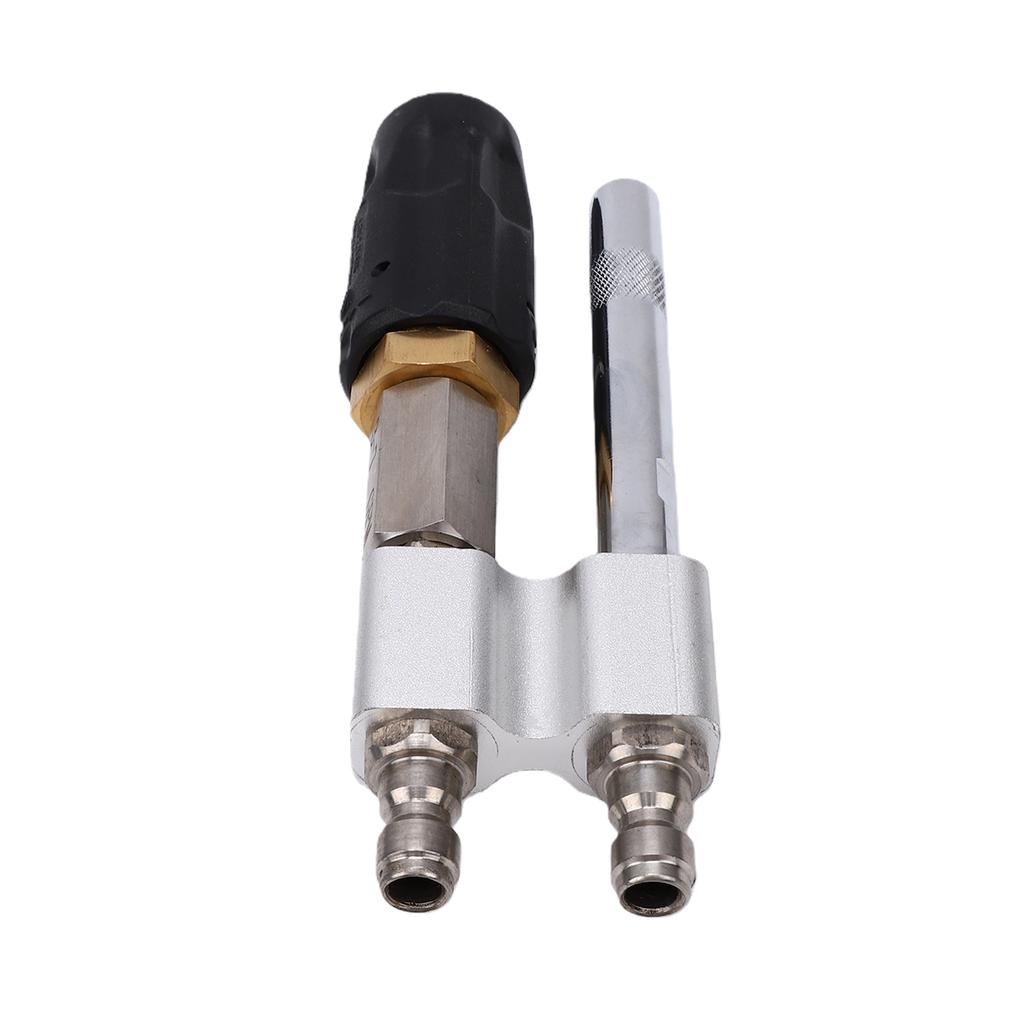 Adjustable Downstream Soft Wash Nozzle 2 In 1 Long Reach Soap Twist Nozzle 0 To 60 Degrees Spray Pattern with 1 4 Inch