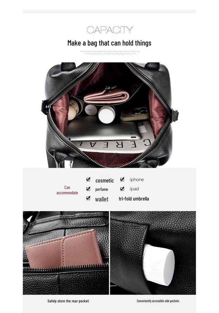 2026 High-End Genuine Leather Backpack: Large Capacity, Casual Travel, Versatile Fashion