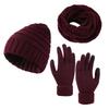 Knitted Hat, Scarf And Gloves Three-piece Set Knitted Imitation Cashmere Wool Scarf And Hat Set
