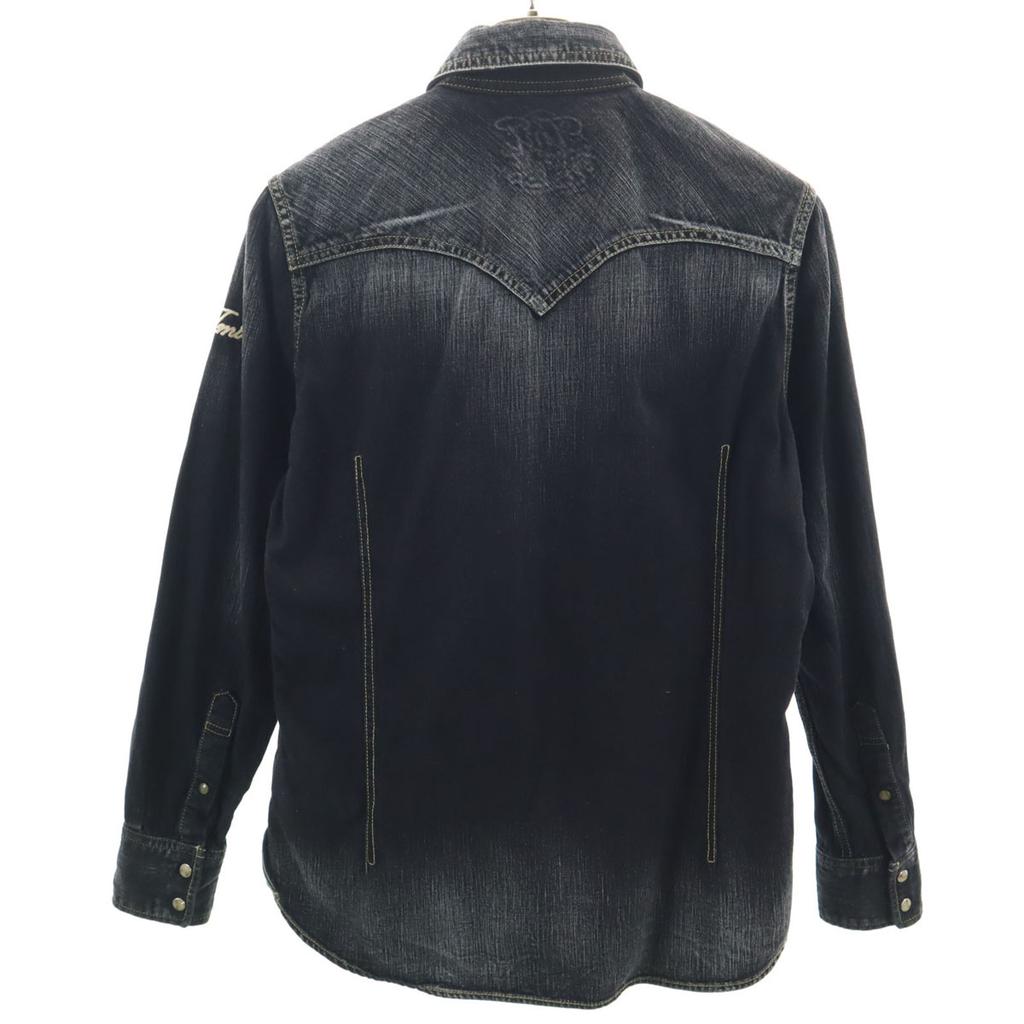 TMT made in Japan Langarm Denimhemd S schwarz Herren Gebraucht