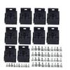 10Pcs Mini Relay Connector Sockets Easy Installation 5 Pin Auto Accessories Complete Set Sturdy