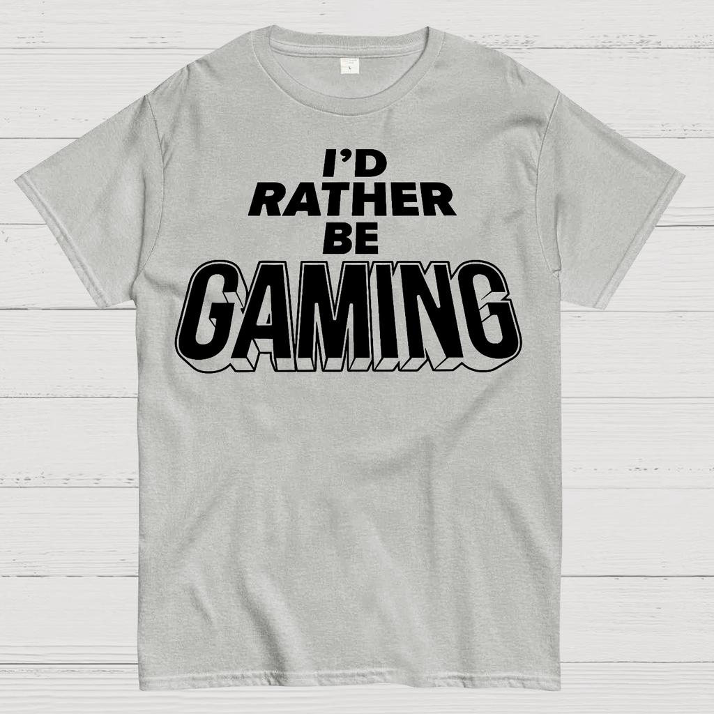 I'd Rather Be Gaming Cotton Summer Casual Cool Loose T-Shirt