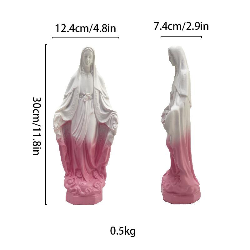 Смола Мексика Статуя Святой Марии Дева Гваделупская Фигурка Католическая Скульптура Девы Украшение для Домашнего Алтаря Религиозные Украшения