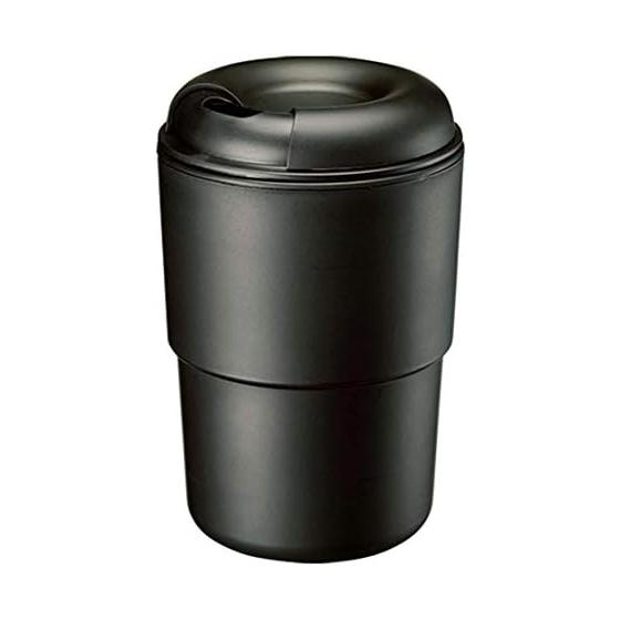 

Gowell Convenience Store Mug Tumbler Stacking Convenience Store Coffee 2 Layer Thermal Cup (Direct Drinking with Lid) 350ml Black TS-1296-009