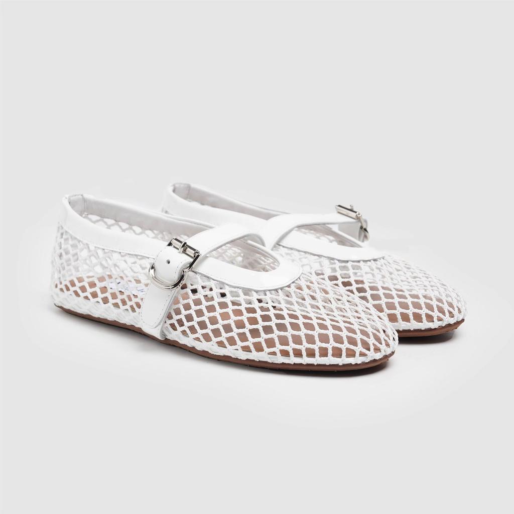 Women's shoes 2025 fishing net breathable single shoe round toe shallow mouth flat bottomed ballet shoes summer breathable mesh