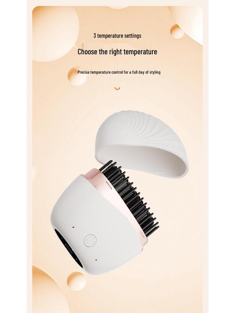 Compact Wireless Straightening & Curling Comb: Stylish, High-Quality Hair Care Tool