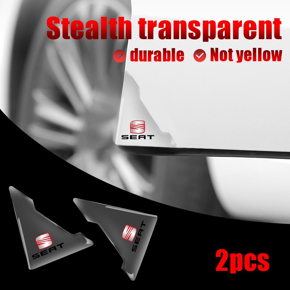 2/4Pcs Car Door Corner Cover Anti-Scratch Protector Bumper Sticker For Seat FR Cupra Tarraco Leon Exeo Mii Ibiza 6f Altea Toledo