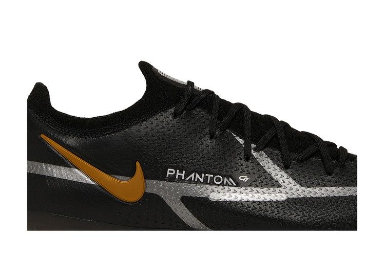 Nike Phantom GT2 Elite FG Black Metallic Dark Grey Metallic Gold Men's