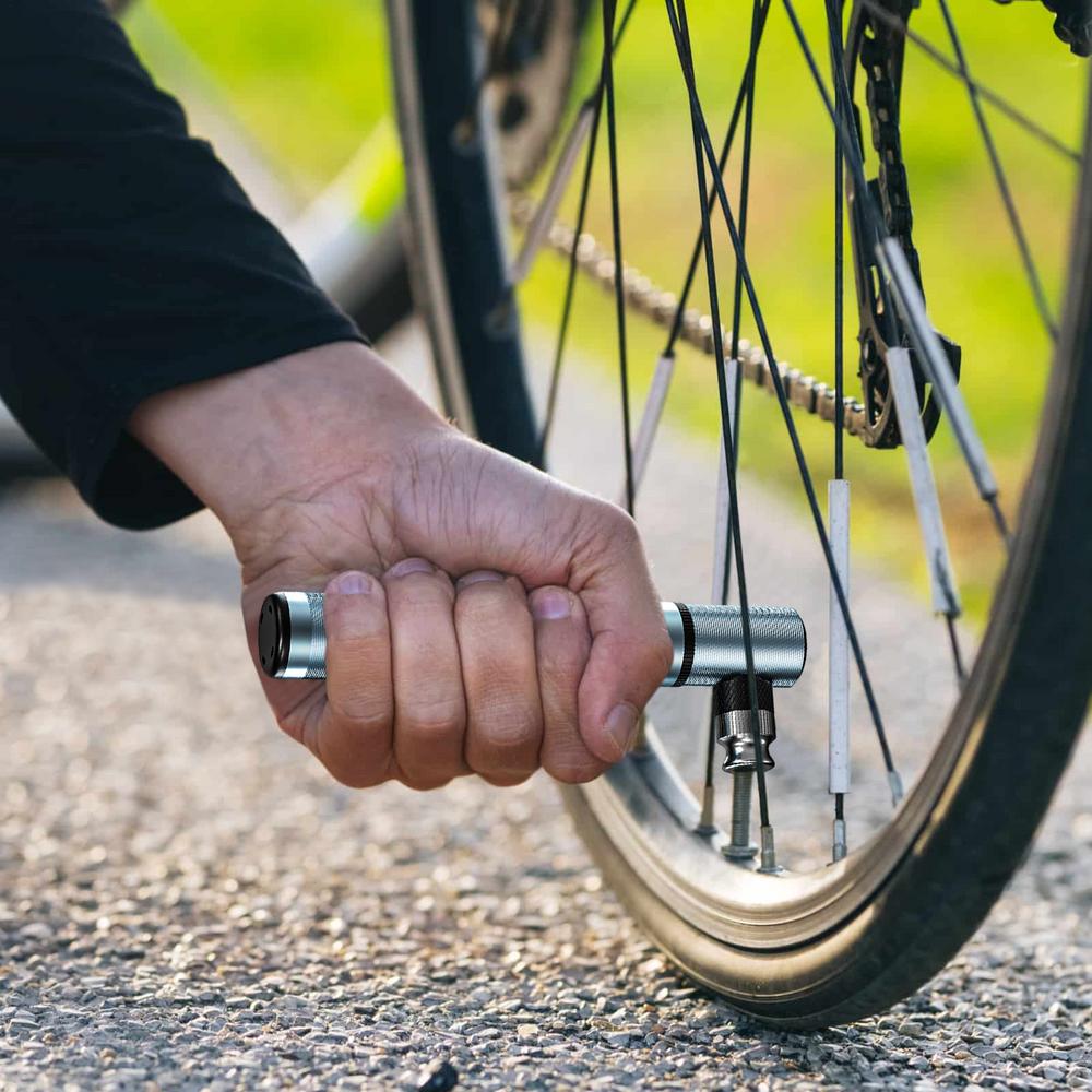 New Bike Air Pump Portable Bicycle Tire Pump America And French Schrader Valve Lightweight For Swimming Ring Football Basketball
