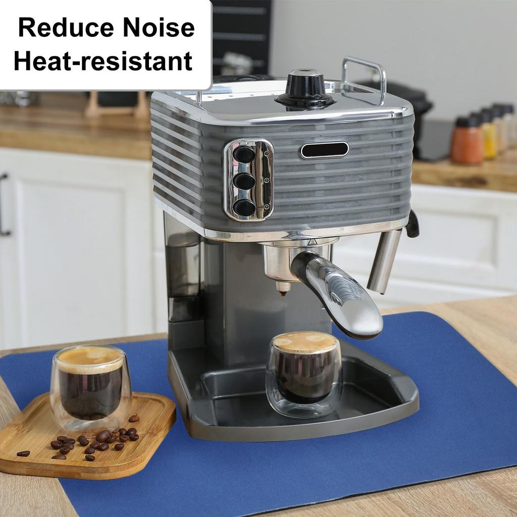 Uxcell Coffee Quick Dry Dish Drying Stain Rubber Absorbent Mat for Coffee Kitchen Counter Coffee Kitchen Draining 80 X 40 Blue Mat, Mat, Hider,