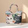 Ethnic Style Handheld Fabric Bag With Embroidery And Multiple Pockets For Casual Outings