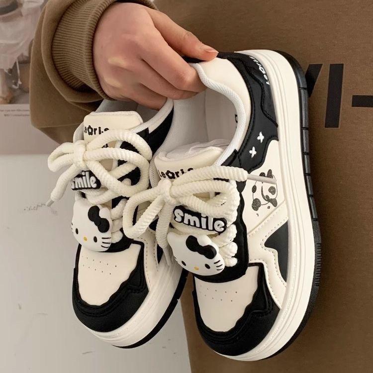 Spring Panda Black and White Ugly Moe Platform Casual Student Board Shoes Sneakers