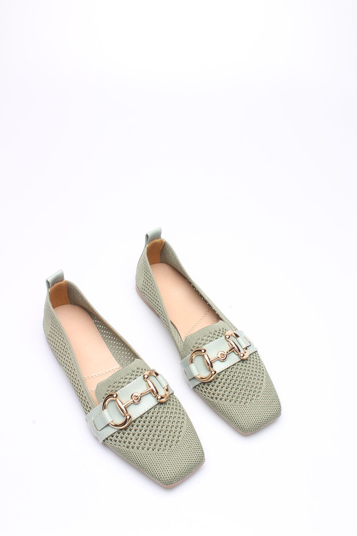 

Мятные трикотажные женские балетки 37 мятный