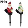 Pathway Christmas LED Solar Lights Outdoor Waterproof Lawn Stake Lamp for Garden Decoration Yard Home Holiday Santa Claus
