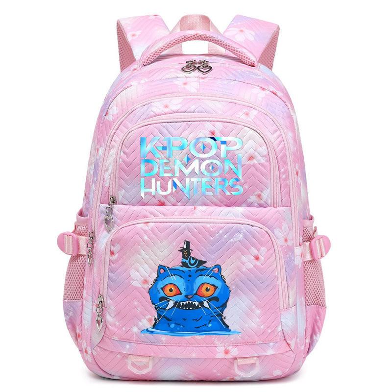 KPOP Demon Hunter Girls Printed Backpack Teen Girls Student Backpack Children's Large Capacity Backpack Cute Cartoon