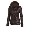 Skórzana kurtka Zipper Spliced Short Faux Leather Jacket Women Plus Size Jacket Women Zamszowa kurtka