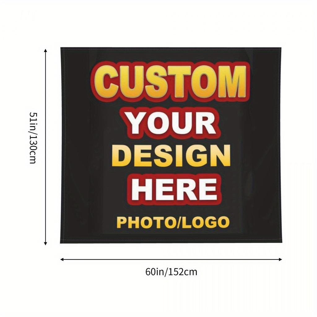 Customizable Wall Tapestry: Personalize Your Space With Your Own Design, Photo, Or Logo – Perfect For Adding A Unique