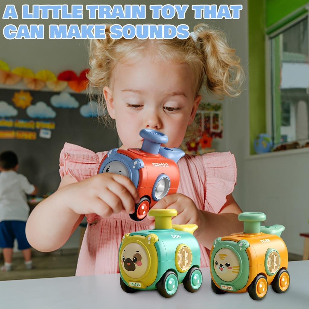 Car  Toy Car Press Change Face With Whistle Small Train Shatterproof