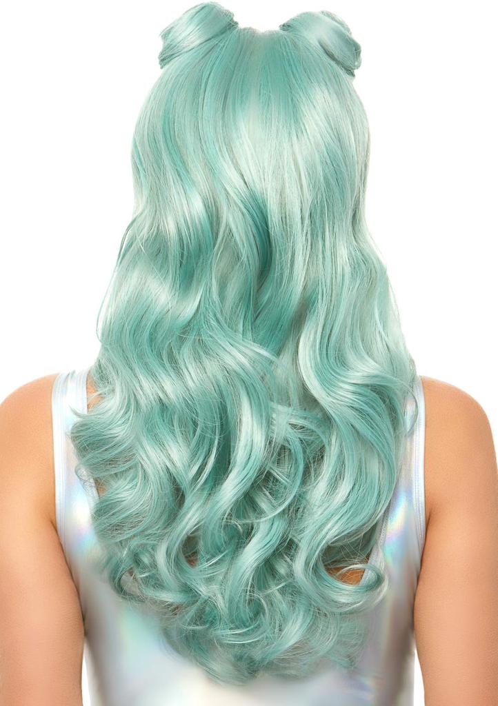 LEG AVENUE Beachy Waves Long Wig with SAGE A2859 24" Buns.