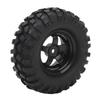 4pcs 1.9in RC Wheel Rims Tires Set For 1/10 RC Crawler Car Universal RC Crawler Wheel Rims Rubber Tires RC Accessories Black