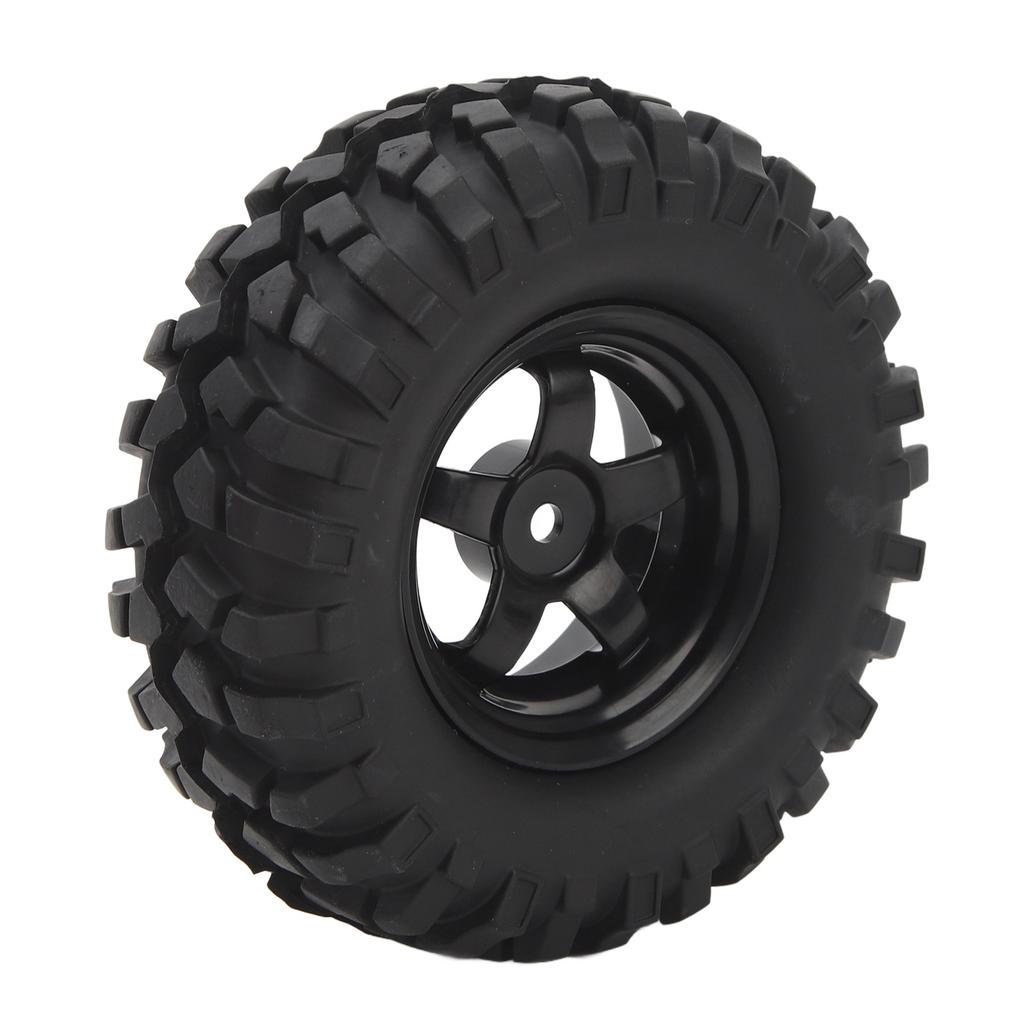 4pcs 1.9in RC Wheel Rims Tires Set For 1/10 RC Crawler Car Universal RC Crawler Wheel Rims Rubber Tires RC Accessories Black